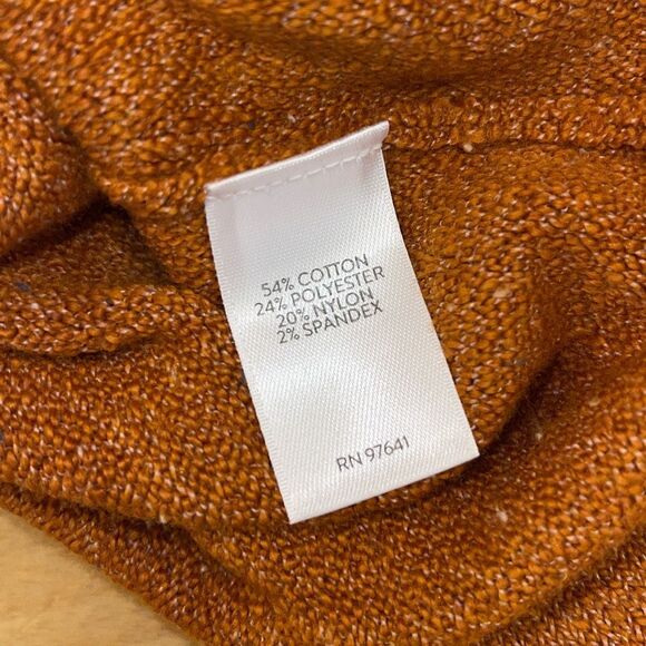 J. Jill Pure‎ Jill Tweed Double-V Sweater Size S Retail $89 NWT Burnt Orange - Picture 8 of 10